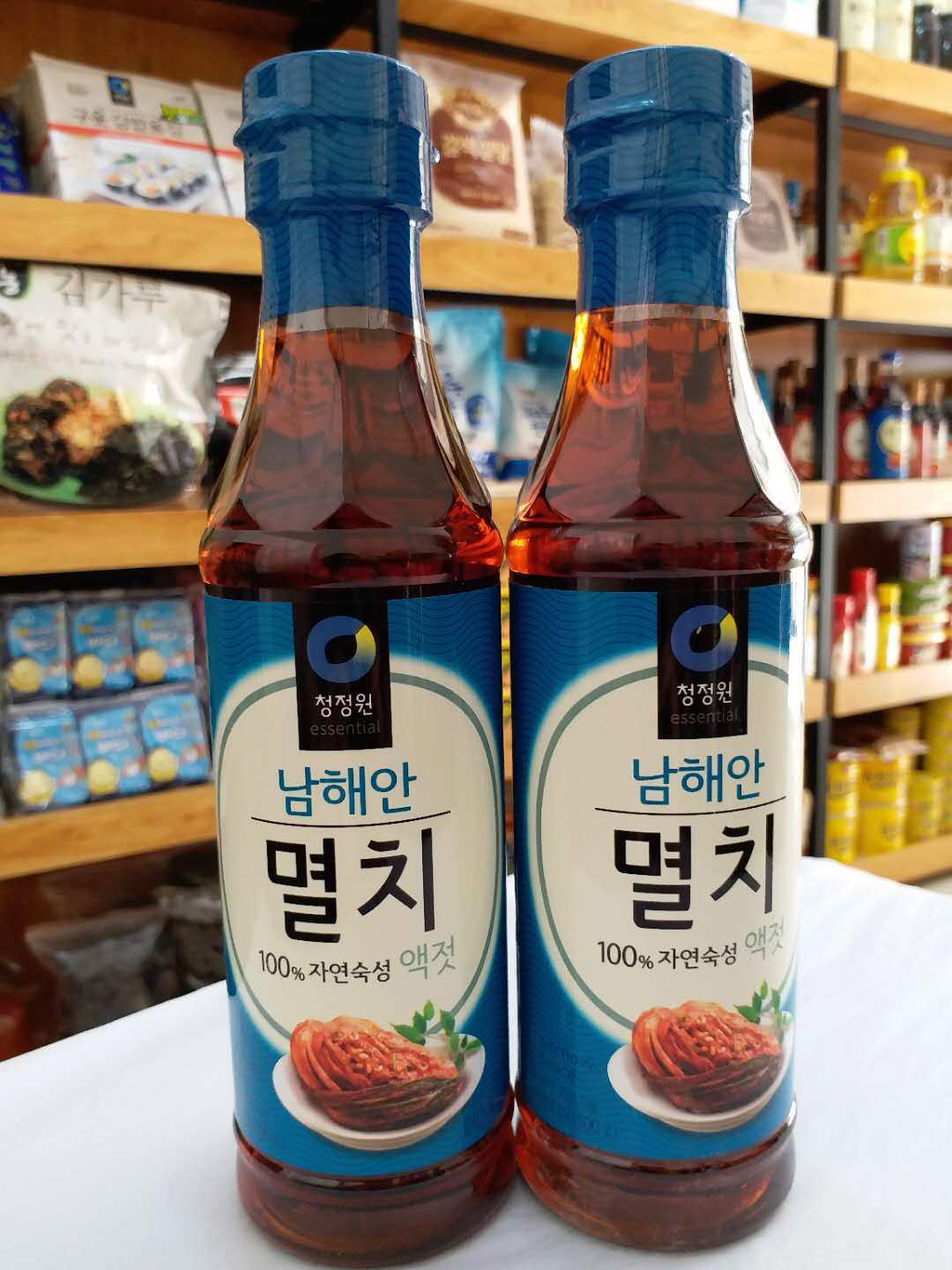 韩国泡菜专用鱼露特级调料进口清净园银鱼白菜鱼露