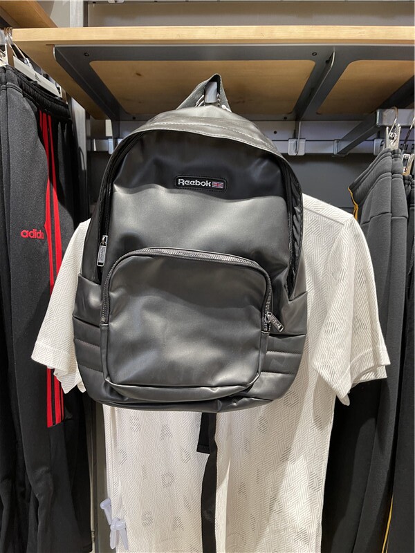 reebok锐步男女女子皮质复古休闲背包书包dv0388双肩背包