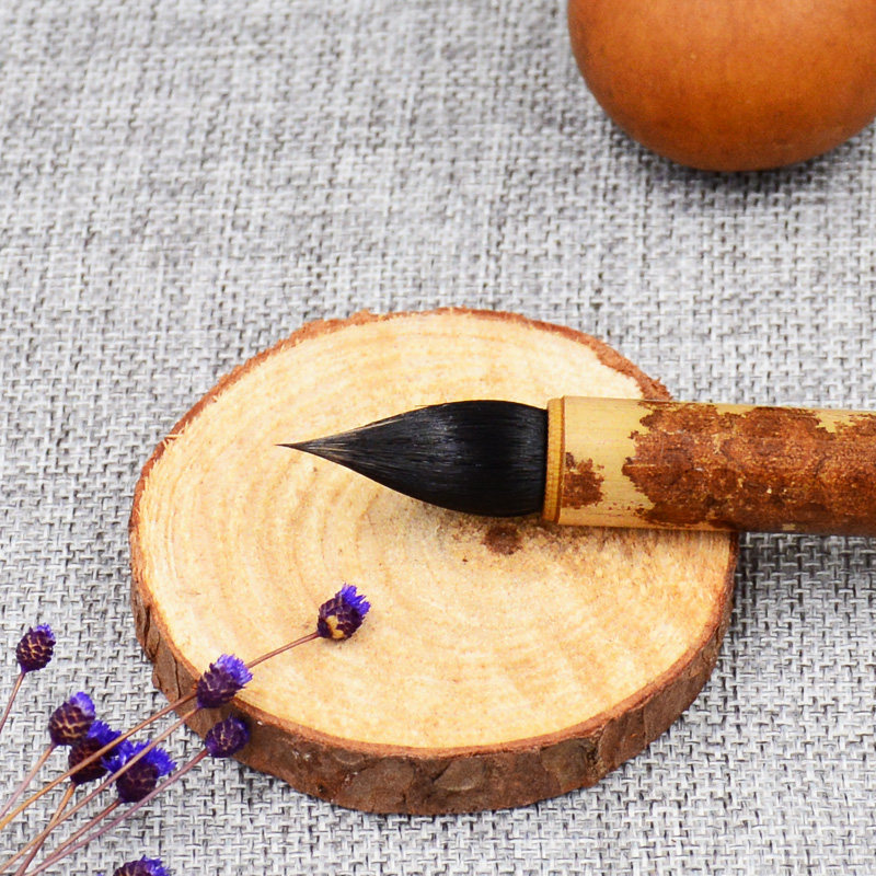 全紫毫韦诞蒜头鸡距笔高档小楷晋唐古法毛笔灵飞经钟繇出口日本