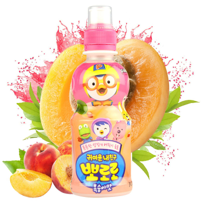 韩国pororo乐乐宝露儿童饮料啵啵食品美食果味
