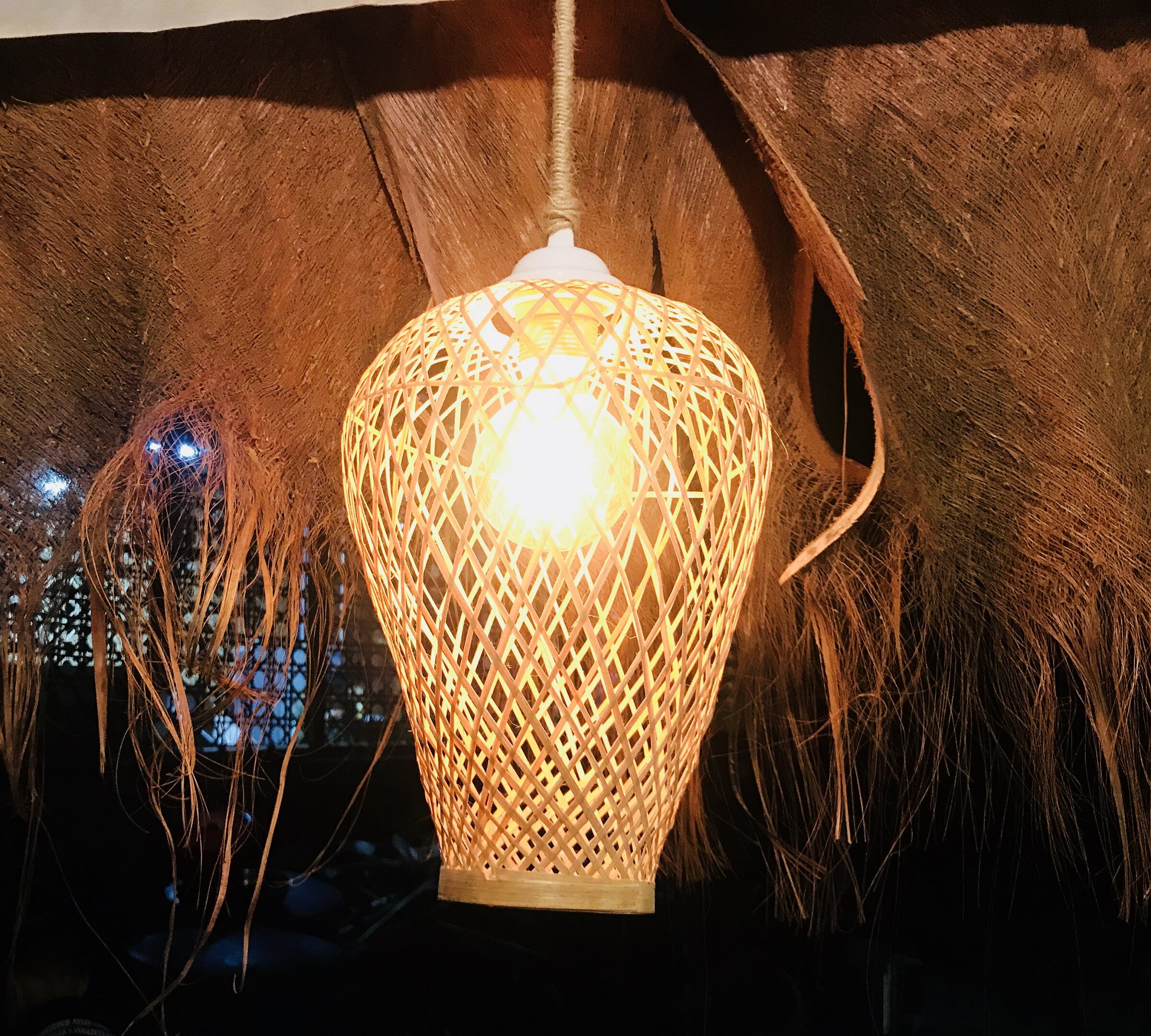 万象王国#秘境云南 傣家竹编,工艺品,装饰品,灯罩(可定制) - 万象