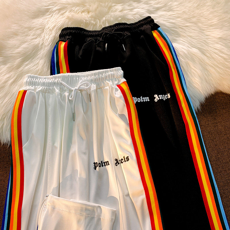 palm棕榈天使angels彩虹休闲男潮侧边拉链高街直休闲裤
