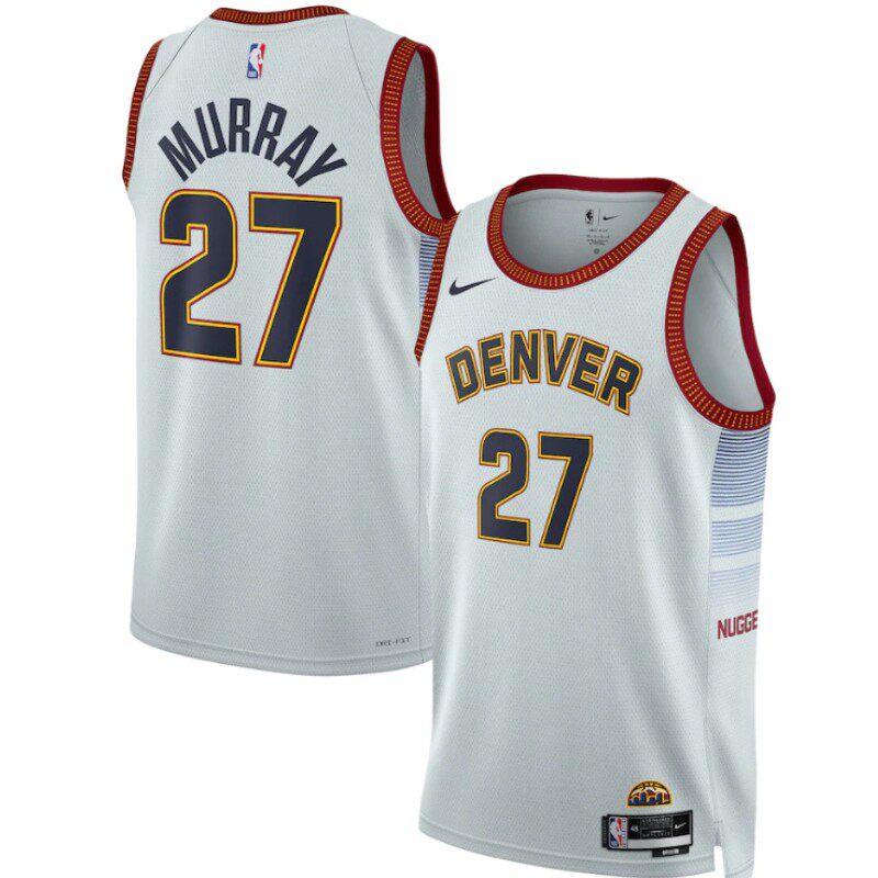 如何选择购买美版正品背心 掘金队27号穆雷球衣 murray套装篮球服球迷