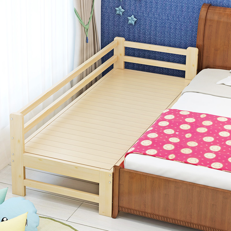 实木拼接床加宽床加长床边床松木儿童小床板架单人床加宽拼接神器 –