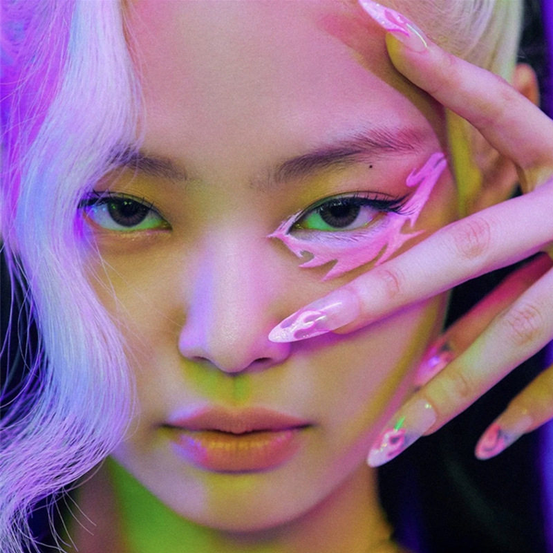 美甲奈妮pd221jennie火焰指甲穿戴成品甲片24片美甲工具