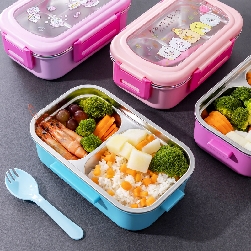 不锈钢一年级小学小学生生女饭盒专用便携防烫保温饭盒