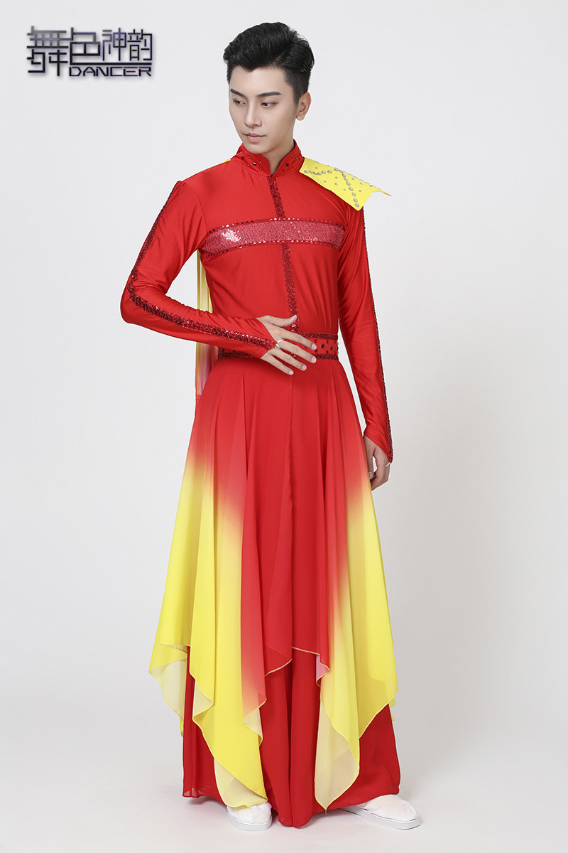 舞蹈现代舞台套装女同服男表演中国国风现代舞民族服装