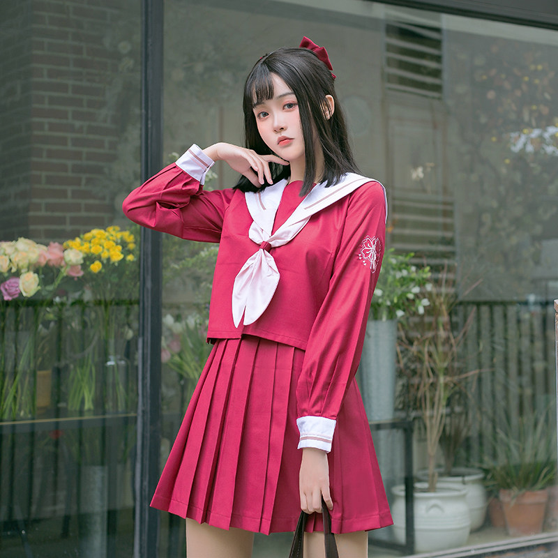 原创jk制服大正女子正统水手名古屋中间姐妹jk
