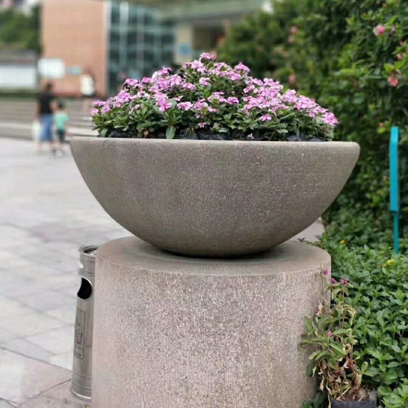 石雕花钵石材黄金户外树缸花坛花盆石花坛庭院石雕