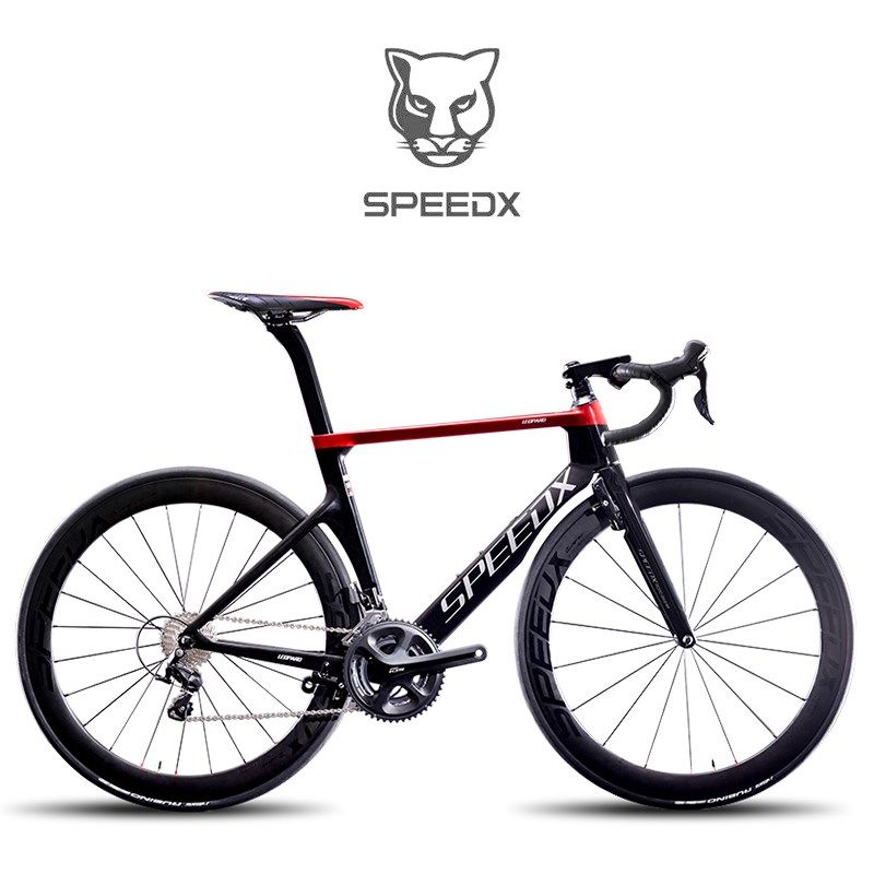speedx野兽leopard公路自行车碳纤维车架超轻破风速弯把公路自行车