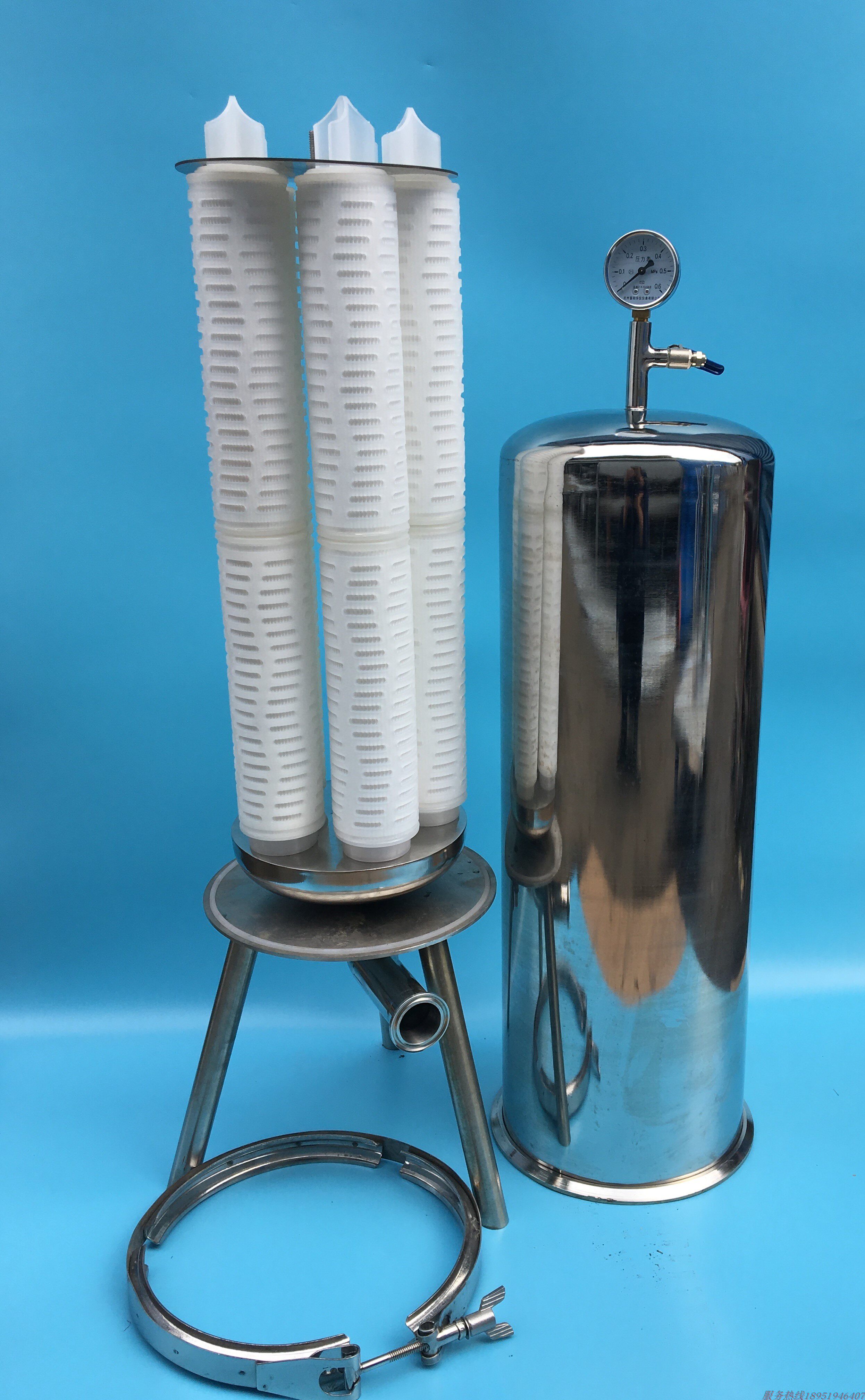 304不锈钢筒式微孔膜过滤器 卫生食品药品白酒精密过滤器 滤芯