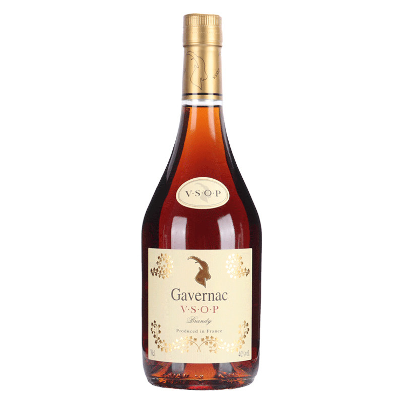 白兰地洋酒法国进口佳运运来vsop700mlgavernac白兰地