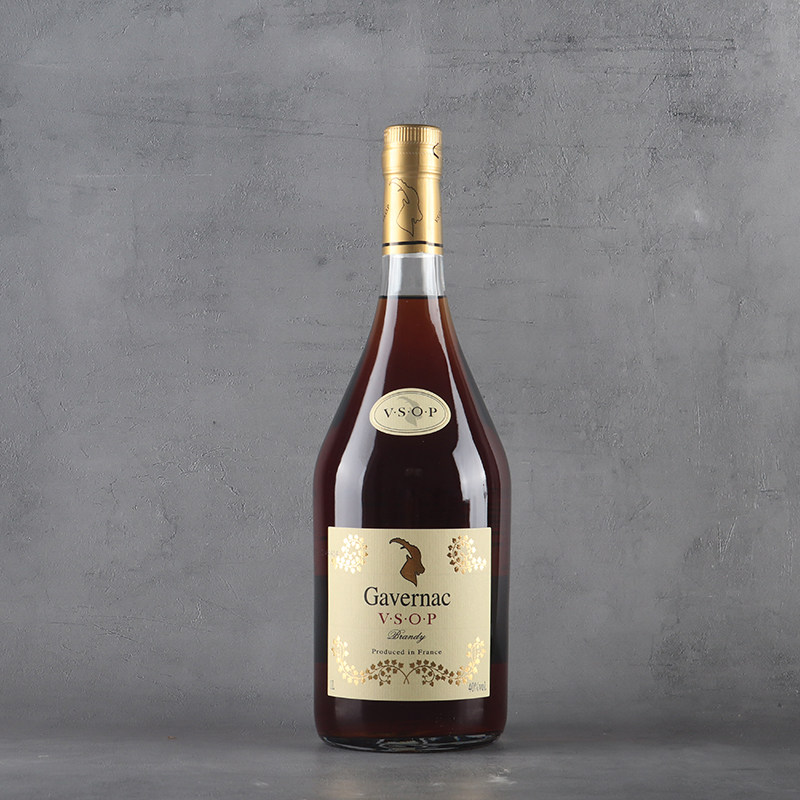 洋酒法国原瓶进口gavernac佳运运来vsop白兰地1000ml白兰地