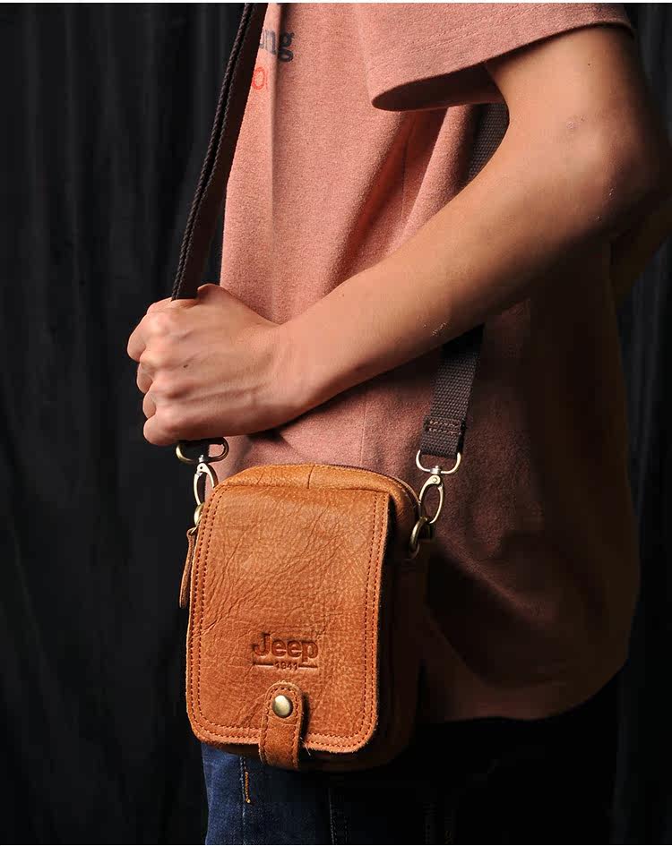 男士手机腰包男穿皮带5.