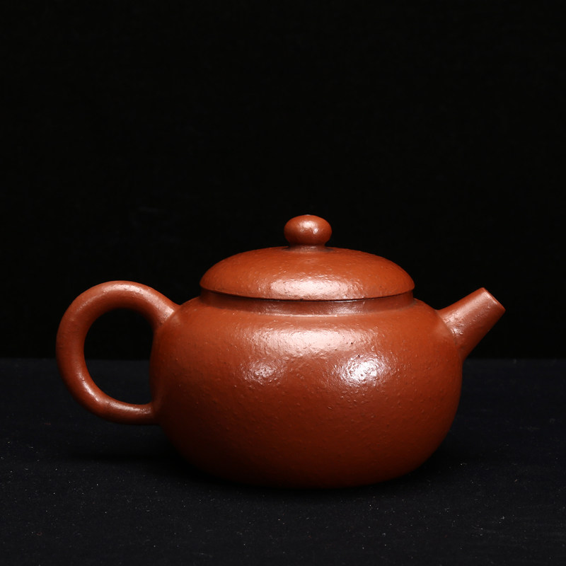 名家台湾回流紫砂老壶手工粗砂朱泥大红袍曹永忠茶壶