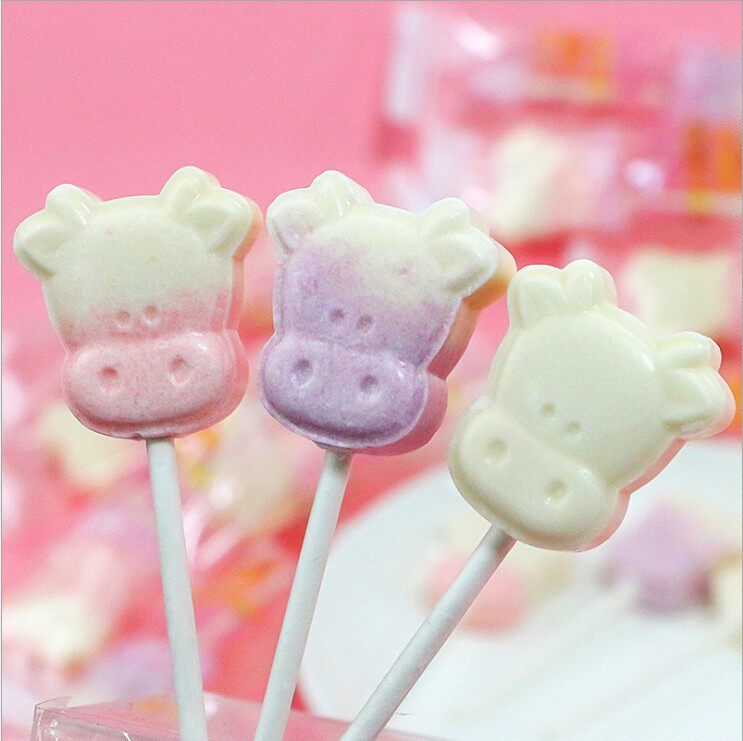 牛奶棒棒糖网红牛头棒糖儿童创意散装糖果六一儿童节传统糖果