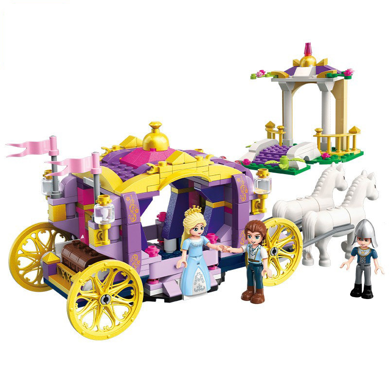 启蒙积木公主系列女孩子614岁拼装益智玩具城市小镇塑料积木