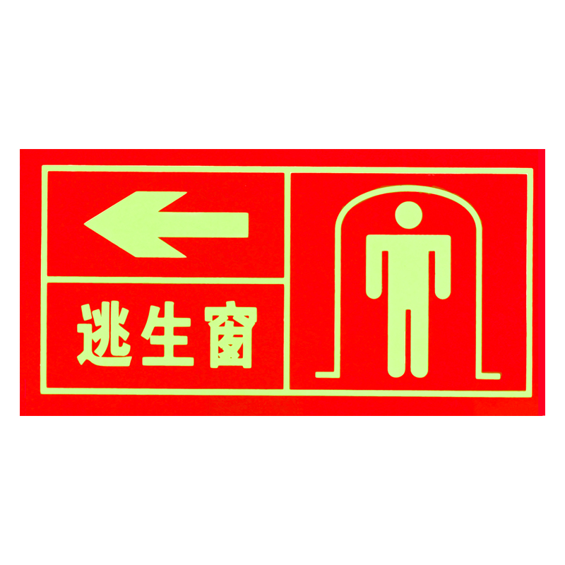 逃生消防标识应急指示牌紧急救援窗口标志牌贴纸标志牌