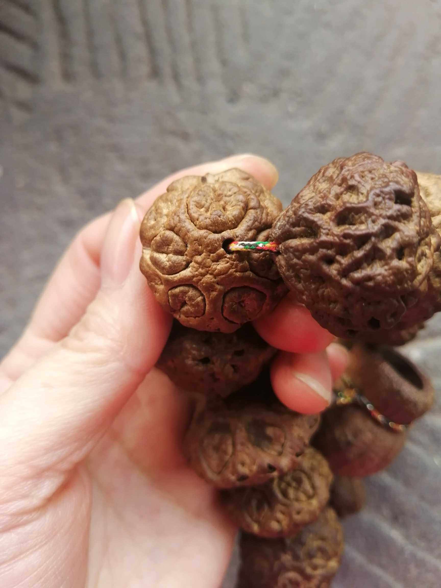 菩提小鬼鬼脸手持把玩件车日进斗金108颗佛珠手串佛珠