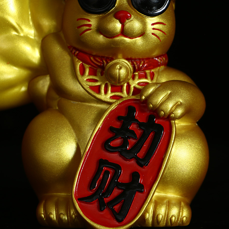 麒麟臂劫财猫肌肉潮玩网红招财猫前台办公室桌面潮玩盲盒