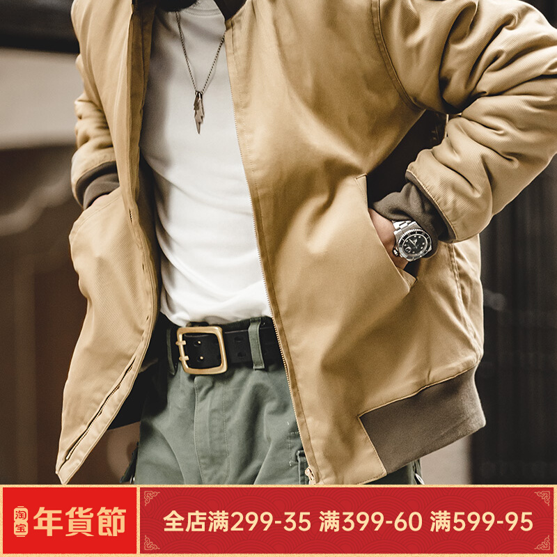 马登工装 美式复古M1942坦克服棉衣狂怒夹克军旅风立领外套男秋冬