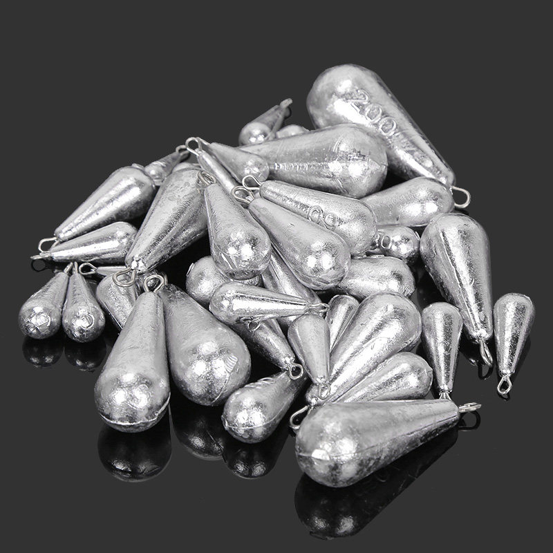 铅坠水滴远投带环快速铅通坠子抛竿路亚子弹铅坠