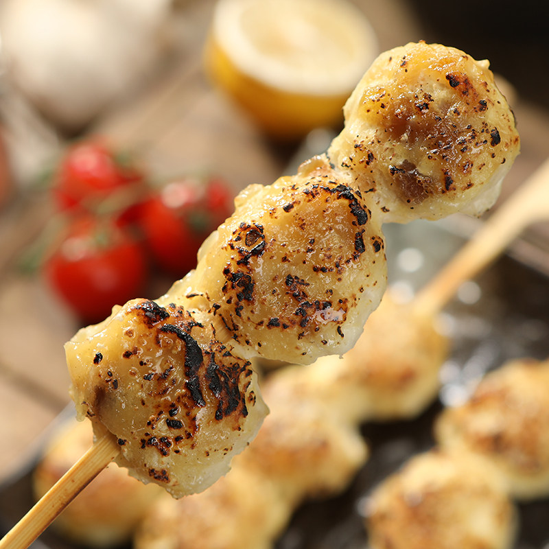 尼奇素烧丸子子串420g10烧烤半成品鸡肉肉丸日式鸡肉丸
