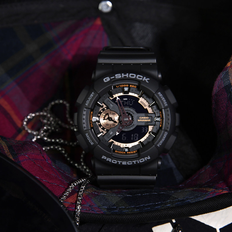 卡西欧手表g-shock黑金ga-110gb-1a1b黑武士casio运动潮男日韩腕表