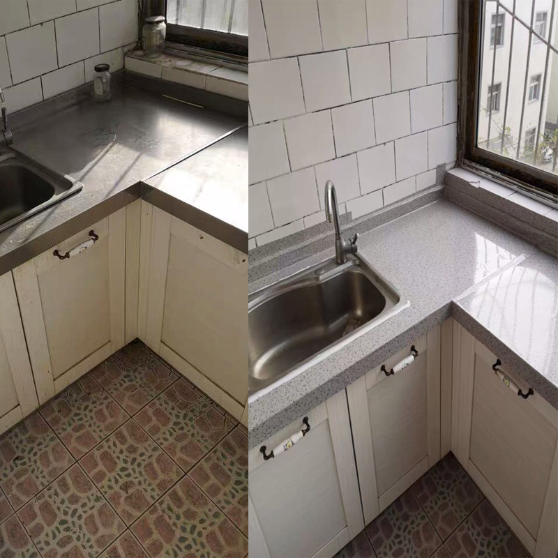 加厚大理石灶台台面家具翻新贴纸防水防油厨房墙贴