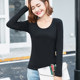 Spring 2020 Korean version of the new solid color shirt blouses cotton long-sleeved t-shirt Slim female outer wear Qiuyi Spring 2020 Korean version of the new solid color shirt blouses cotton long-sleeved t-shirt Slim female outer wear Qiuyi