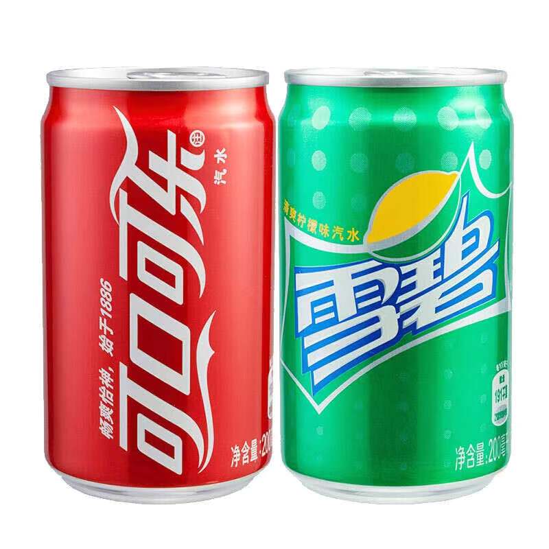 可口可乐迷你200ml12罐装整箱雪碧无糖零度0度听装碳酸饮料