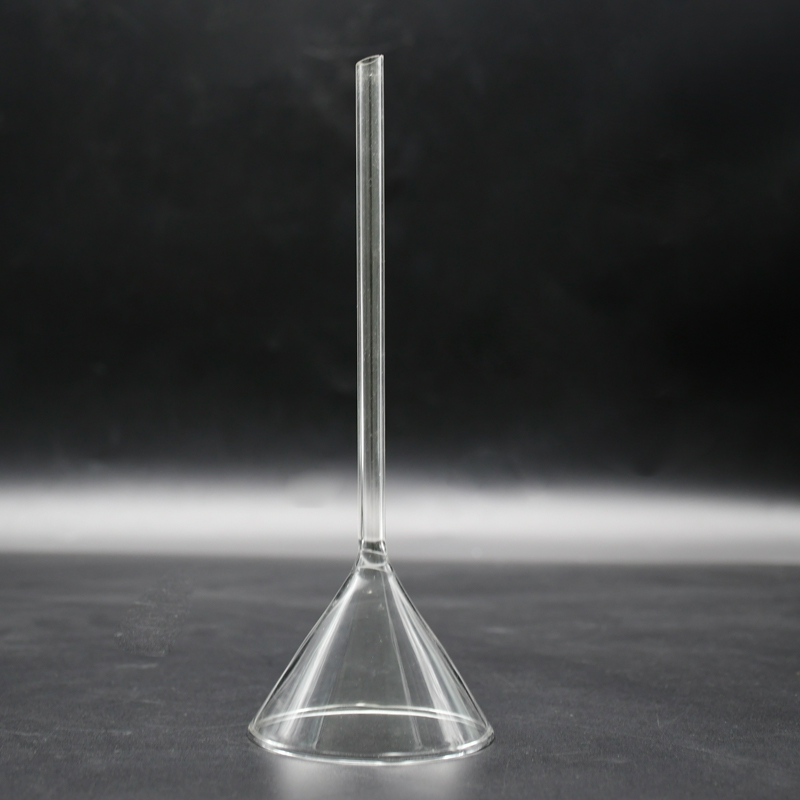 漏斗玻璃三角锥形100mm实验器材实验室漏斗