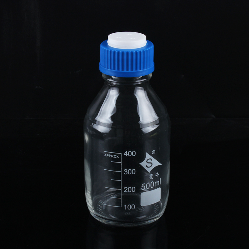 1000ml 2000ml 3000ml 5000ml 液相色谱透明流动相瓶 刻度蓝盖溶剂瓶