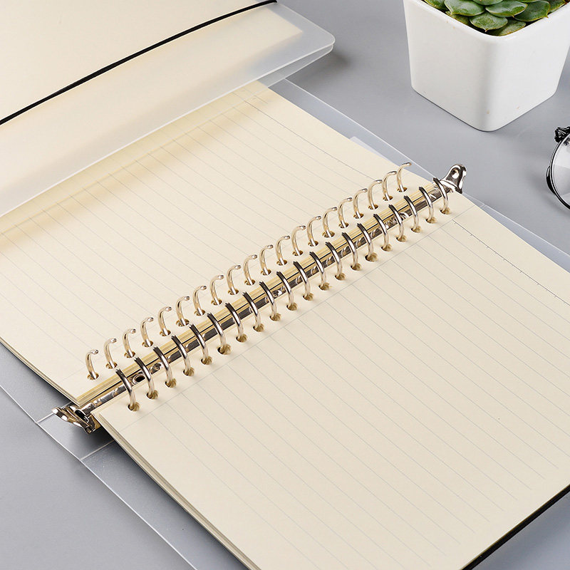 活页a5b5铁环本金金属扣铁笔记本线圈本活网格笔记本