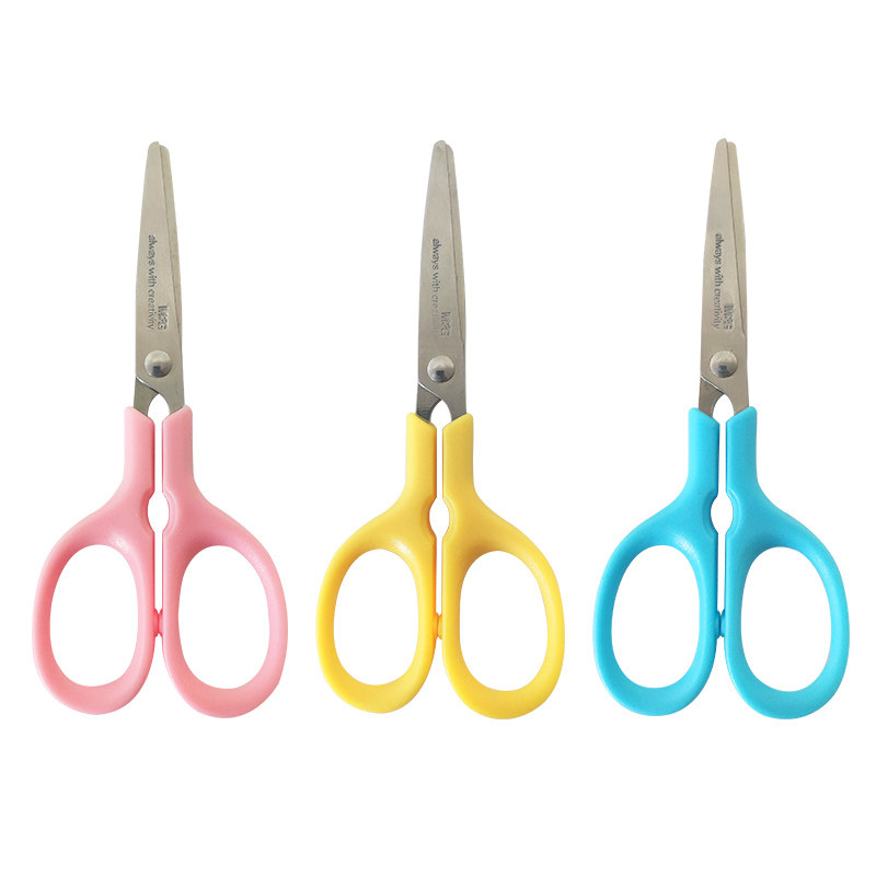 晨光米菲学生文具用品金属安全剪刀儿童包边剪刀