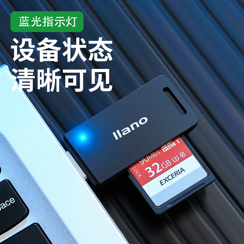 绿巨能内存通用车载电脑小型苹果佳能适用卡适读卡器