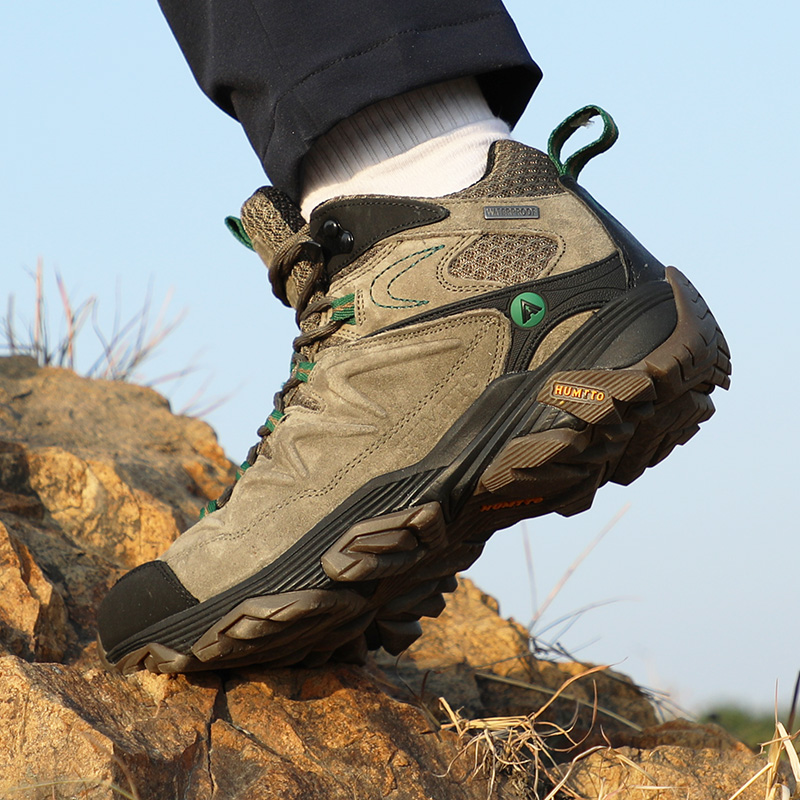 悍途户外男鞋登山鞋春秋加绒保暖防水防滑山地鞋高帮运动徒步鞋男