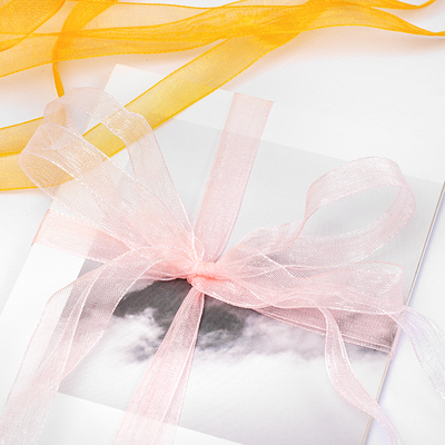 卓彩雪纺纱带透明彩带缎带礼品包装发饰编发材料10米丝带