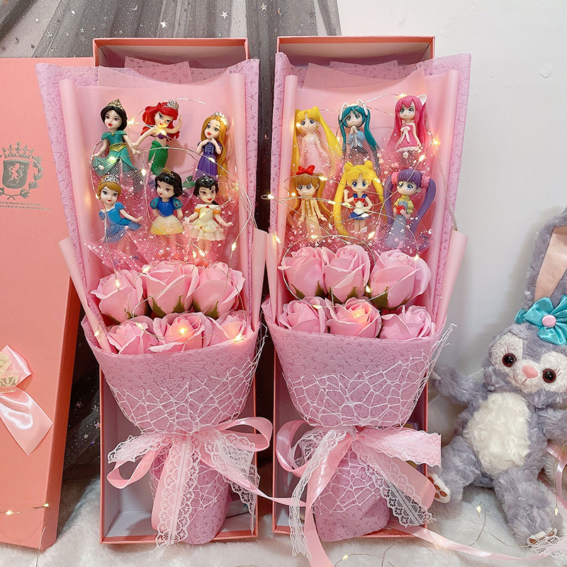 小女孩生日礼物公主儿童10岁小学生女朋友卡通花束