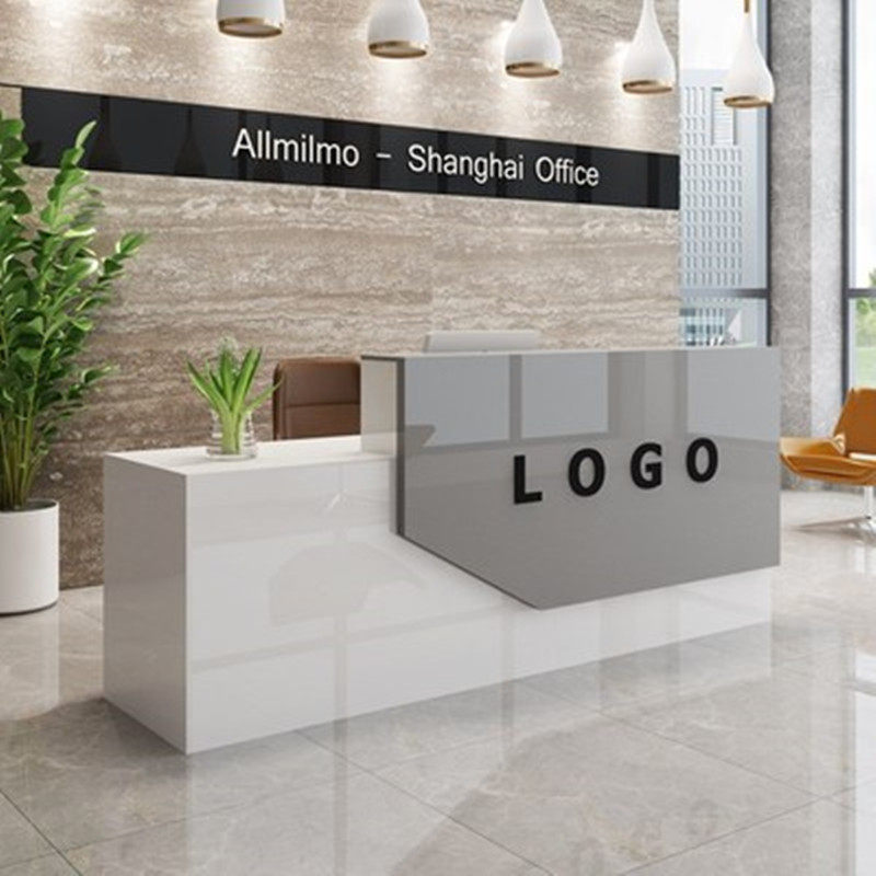 烤漆前台接待台小吧台柜台超市简约现代便利店迎宾收银台