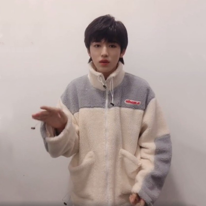时代少年团宋亚轩同款开衫羊毛外套冬季新款卫衣