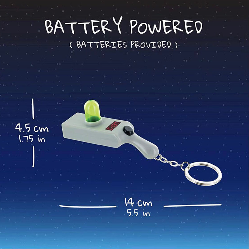 瑞克莫蒂周边传送门枪玩具rickandmorty钥匙扣动漫挂件