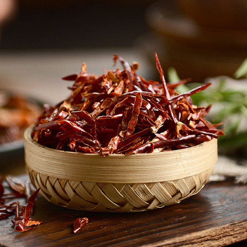 魔鬼椒干辣椒辣椒丝凉菜辣椒丝魔鬼辣椒丝特辣超辣500g包邮