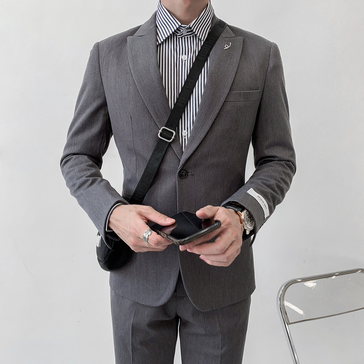 春夏西服男外套男士单件休闲修身百搭小西西装西服