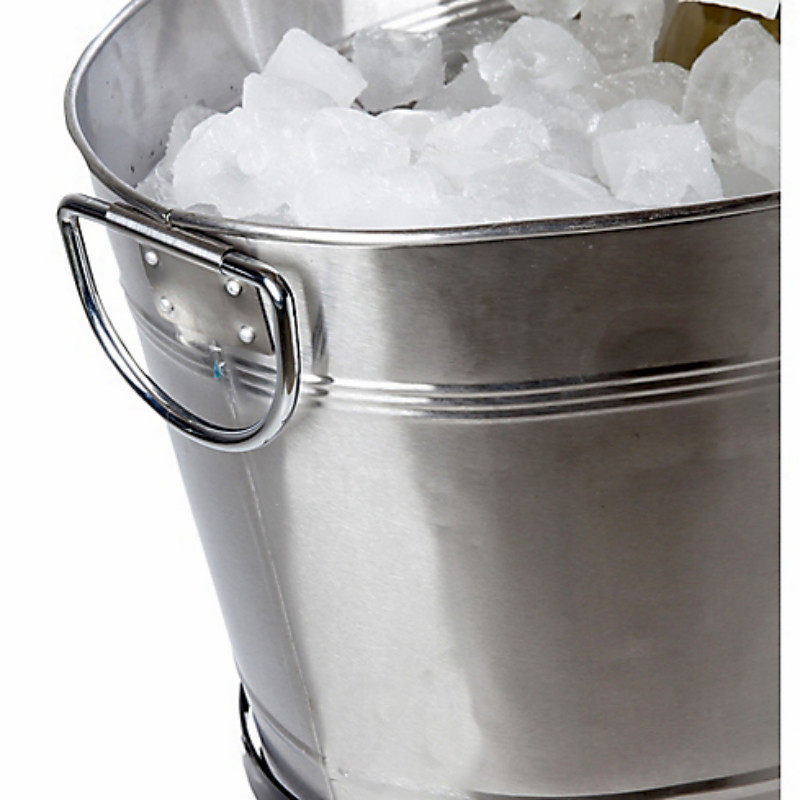 不锈钢大冰桶椭圆形大号简约宴请家用酒吧创意冰块冰桶