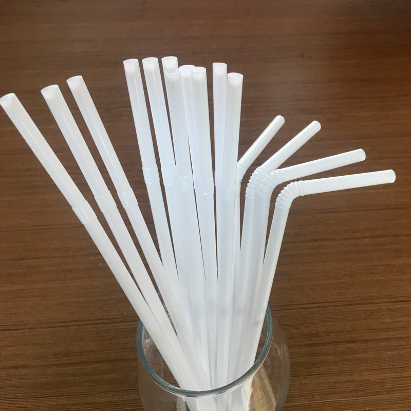 吸管1000支加粗6mm一次性平口豆浆可乐弯曲饮料吸管