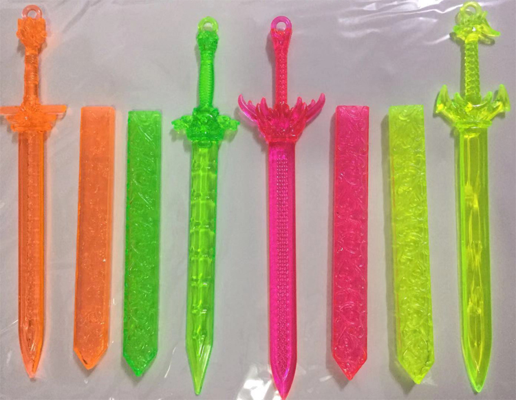 (今日5折)【包邮】水晶刀剑兵器大全 透明塑料剑道具 儿童益智玩具—