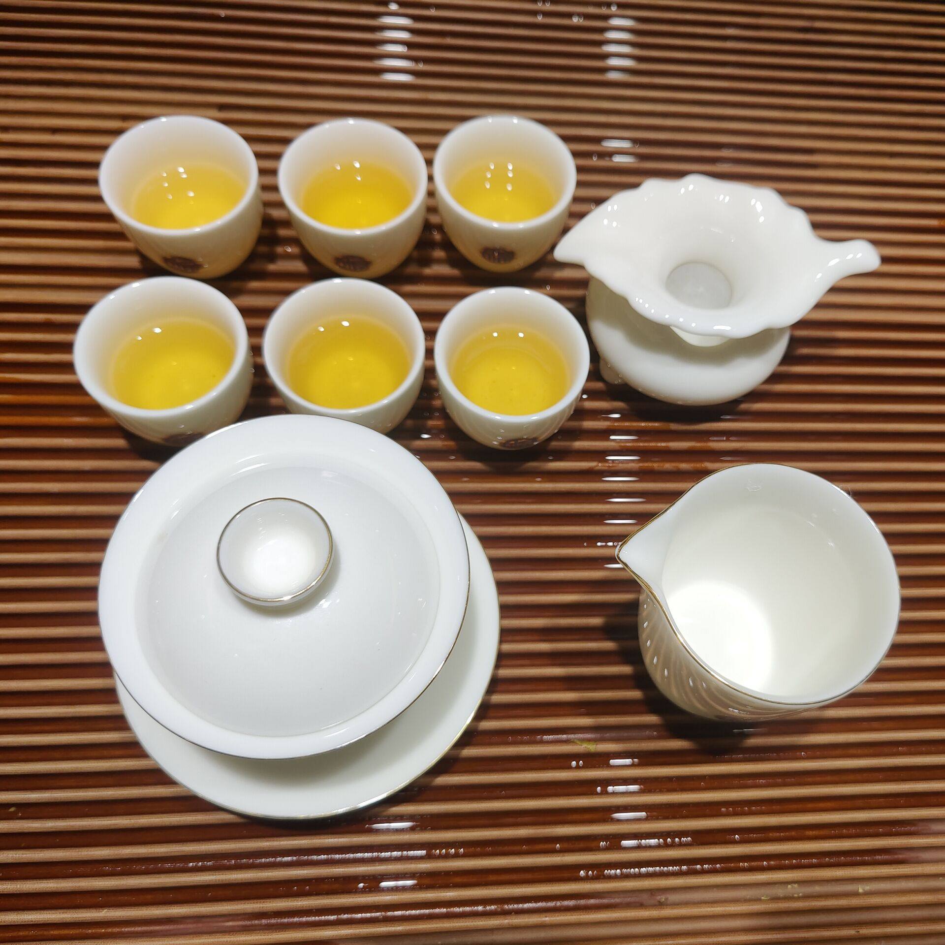 提刀探花羊脂玉瓷德化窑白瓷套装整套功夫功夫茶功夫茶具