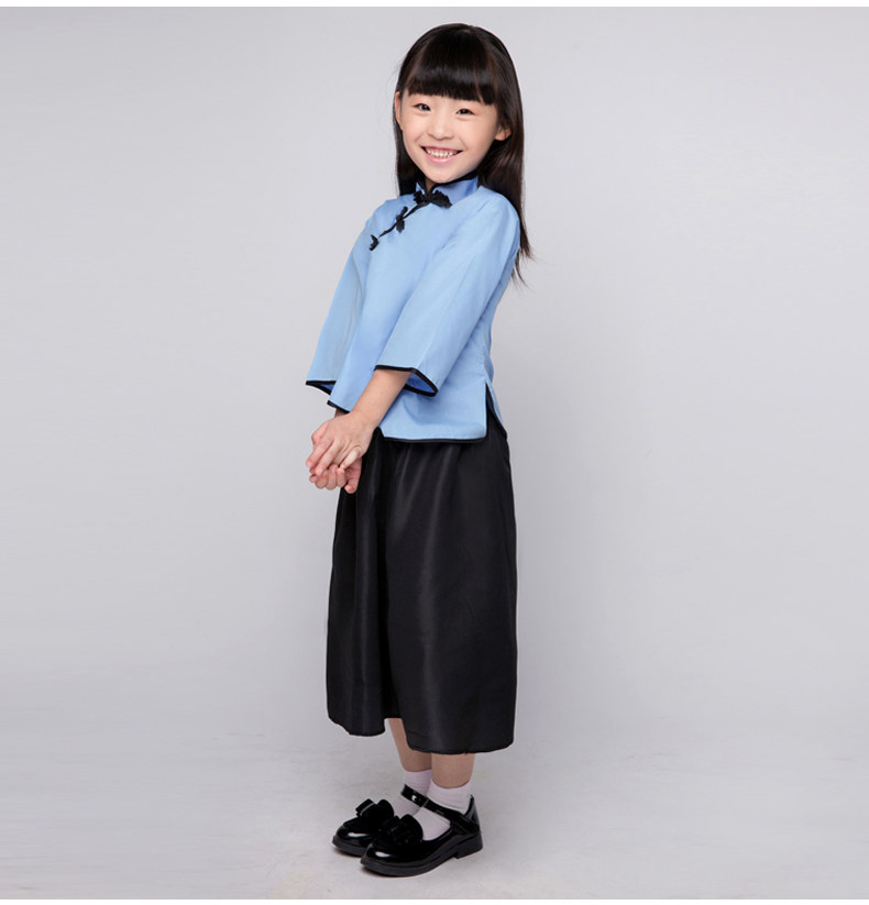 儿童民国服装女童五四青年学生装古装儿童演出服