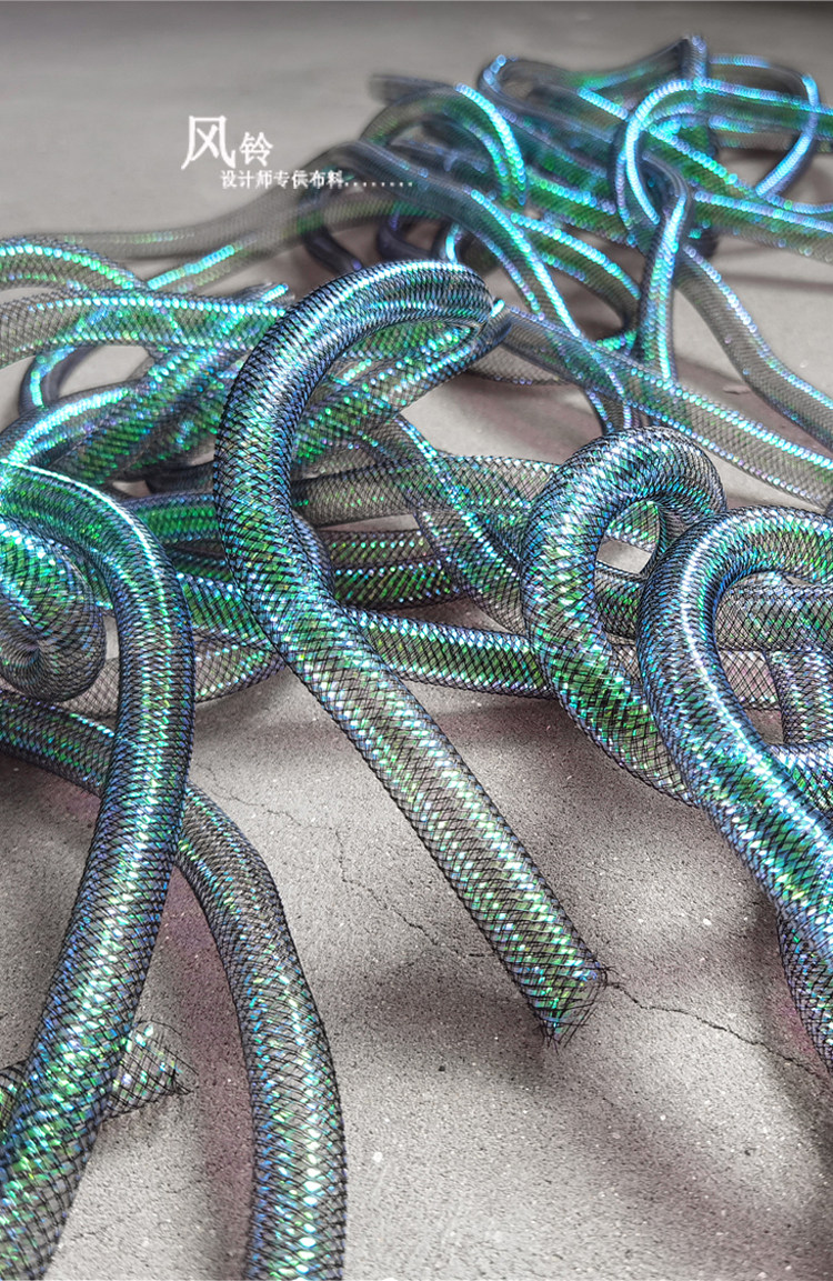 弹力扭曲造型型管黑色幽绿绿色伸缩管子diy海绵垫